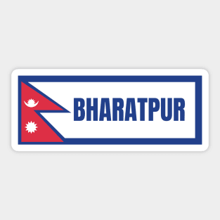 Bharatpur City with Nepal Flag Sticker